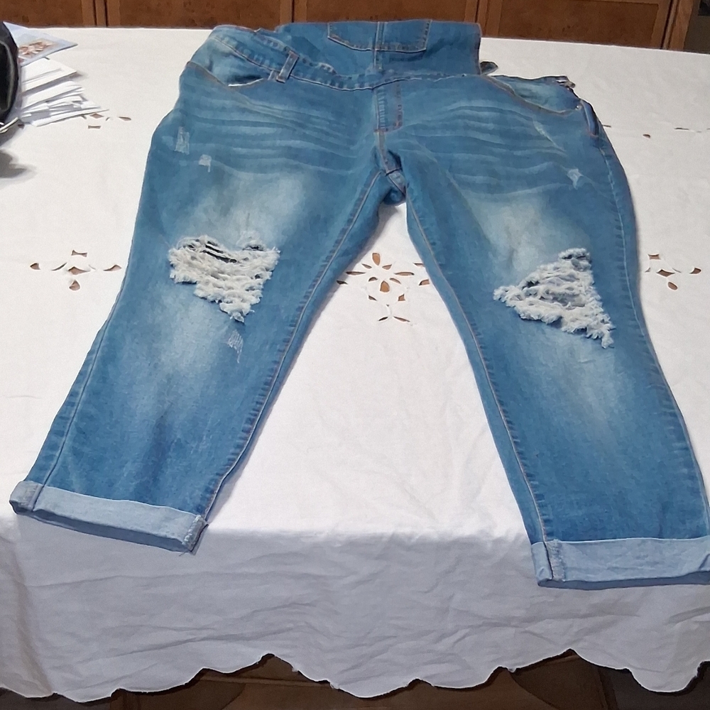 Womens's Blue Denim Overalls with Pocket - Picture 11 of 12